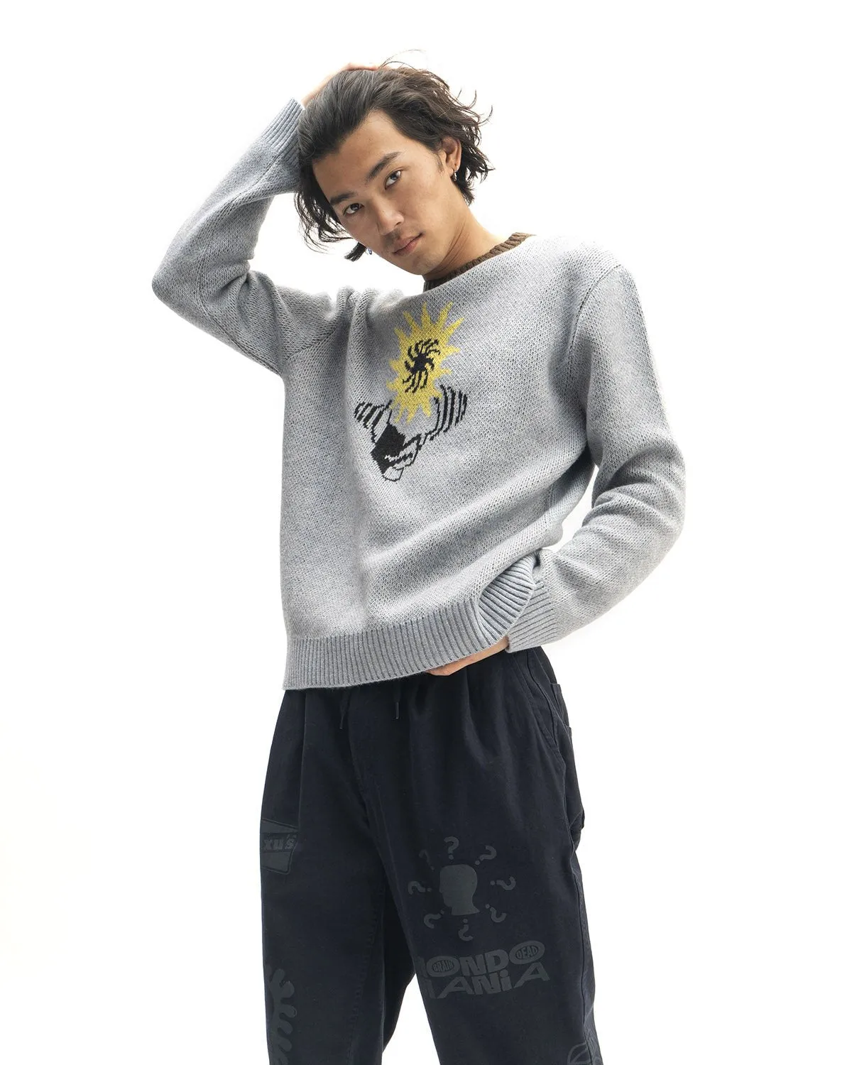 Mondo Knit Crewneck Sweater - Teal