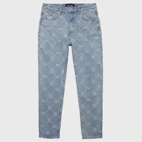 Monogram Denim Pant Blue