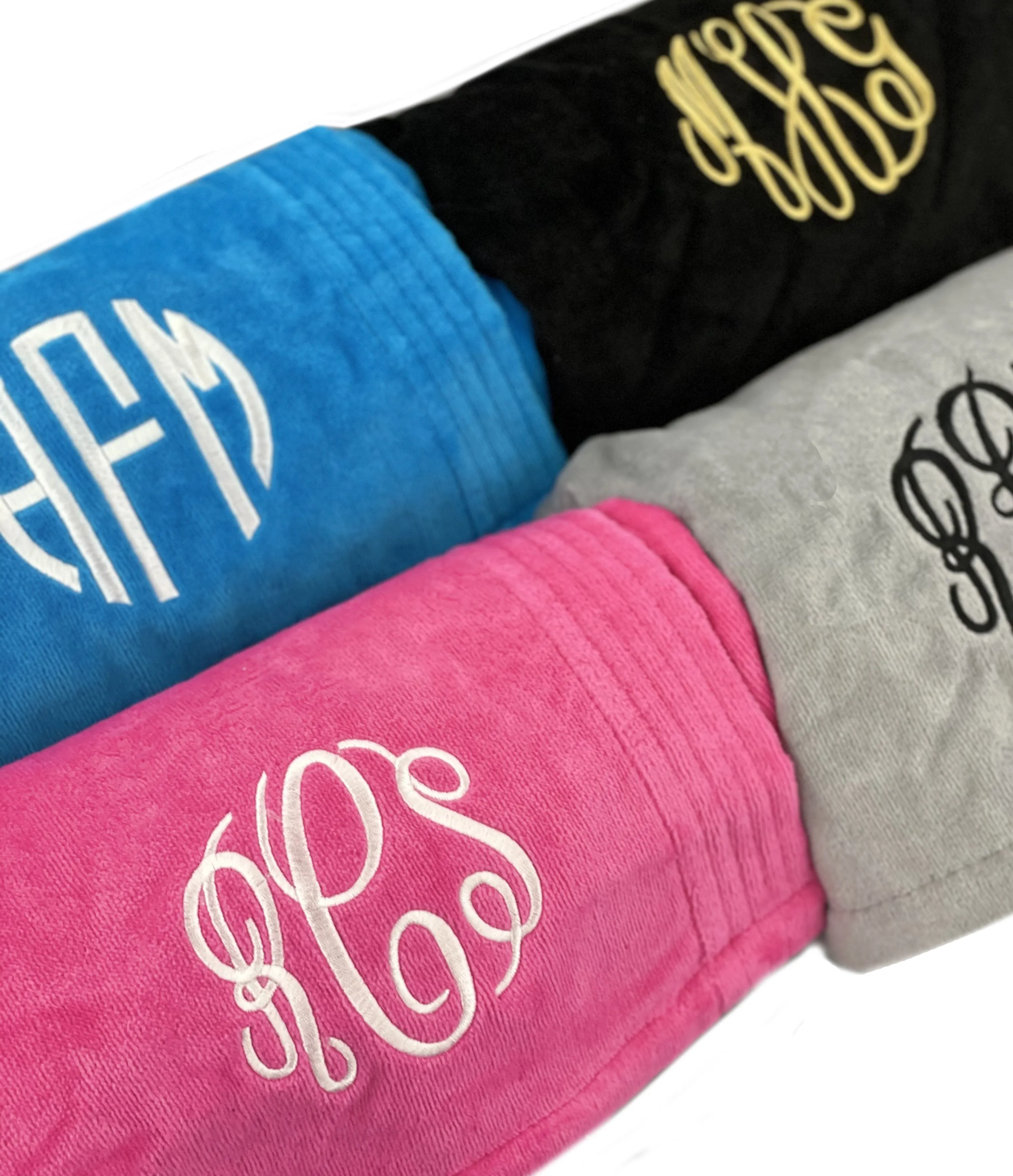 Monogrammed Terry Velour Spa Wrap