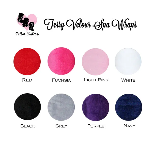 Monogrammed Terry Velour Spa Wrap