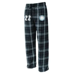 North Fork United Soccer Club Flannel Plaid Pajama Pant Black/White