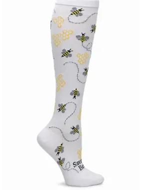 NurseMates Women's Wide Calf Compression Socks | Bees