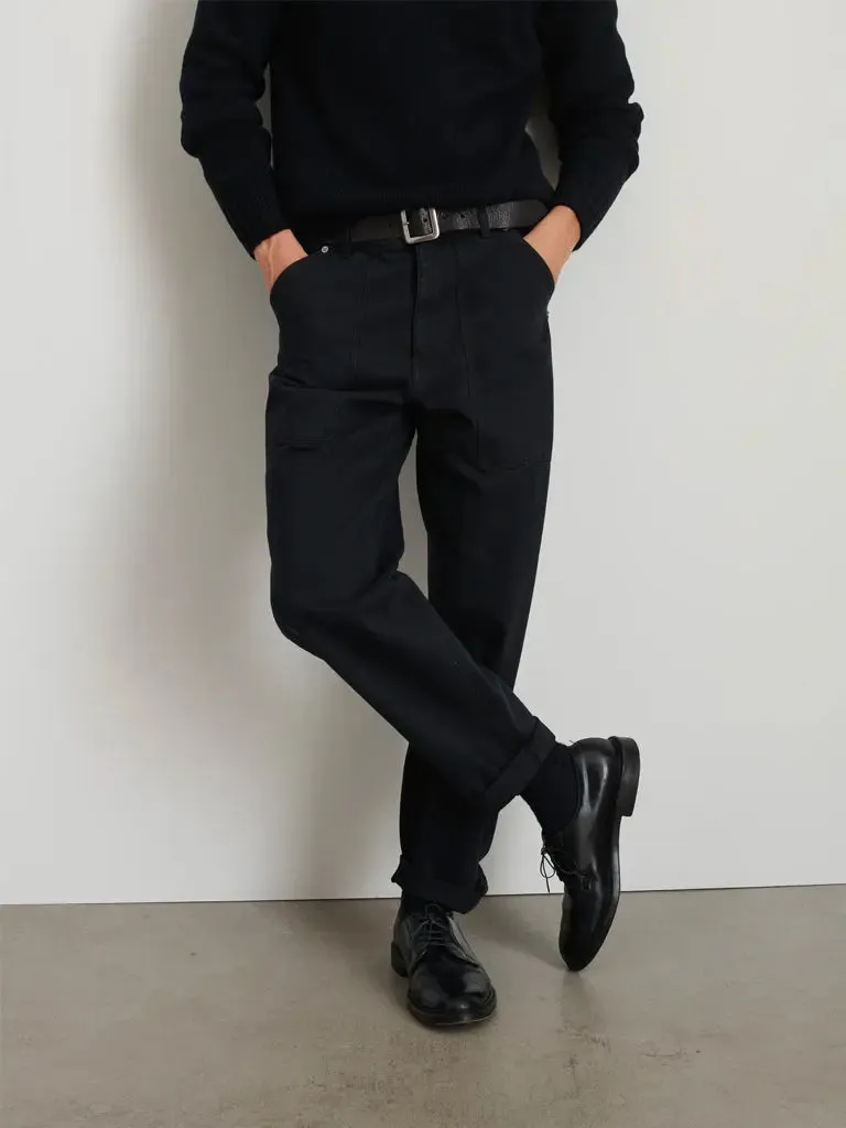 Painter Pant in Recycled Denim- Washed Black