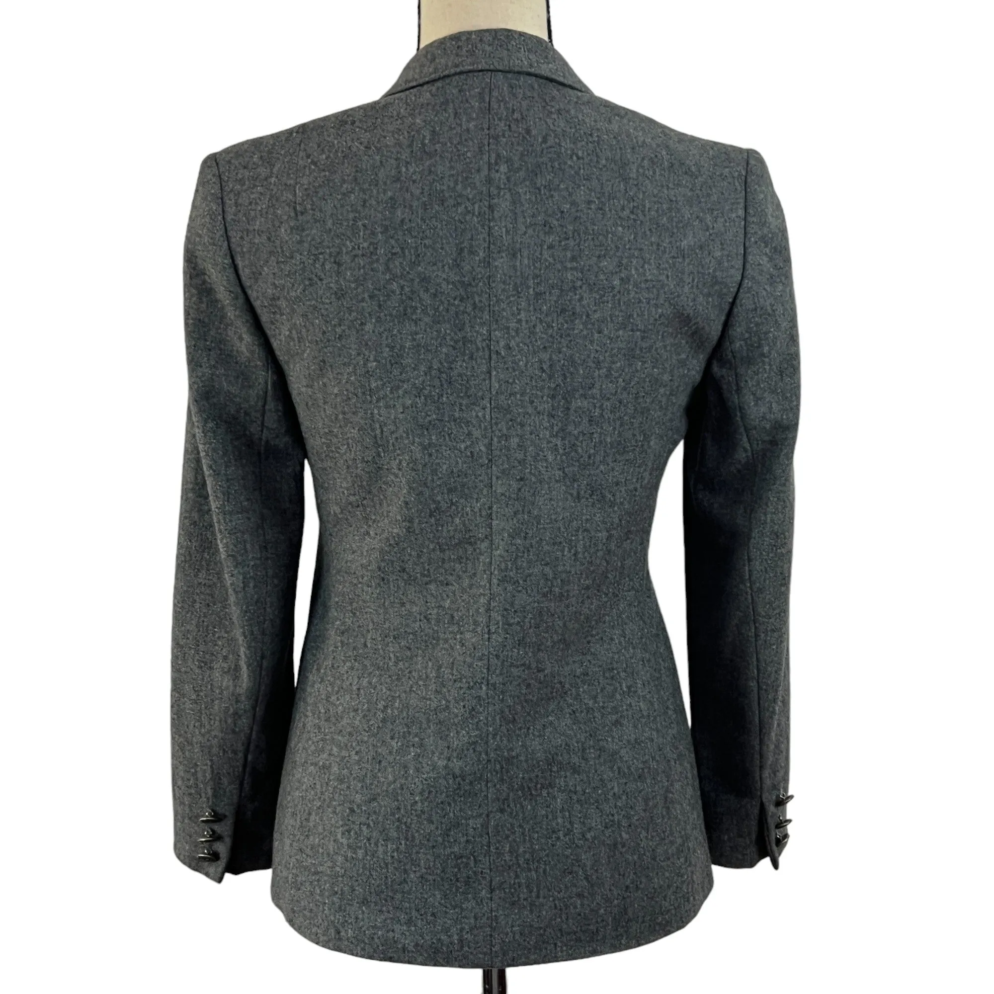 Pendleton Single Breasted Gray Wool Blazer Size 4 Petite