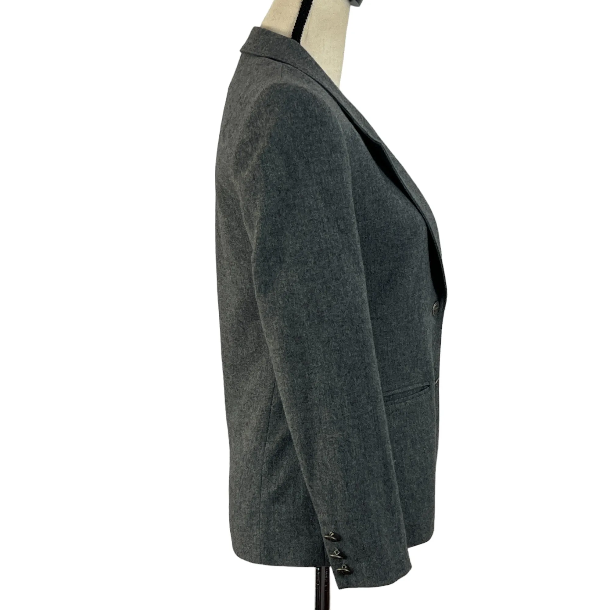 Pendleton Single Breasted Gray Wool Blazer Size 4 Petite