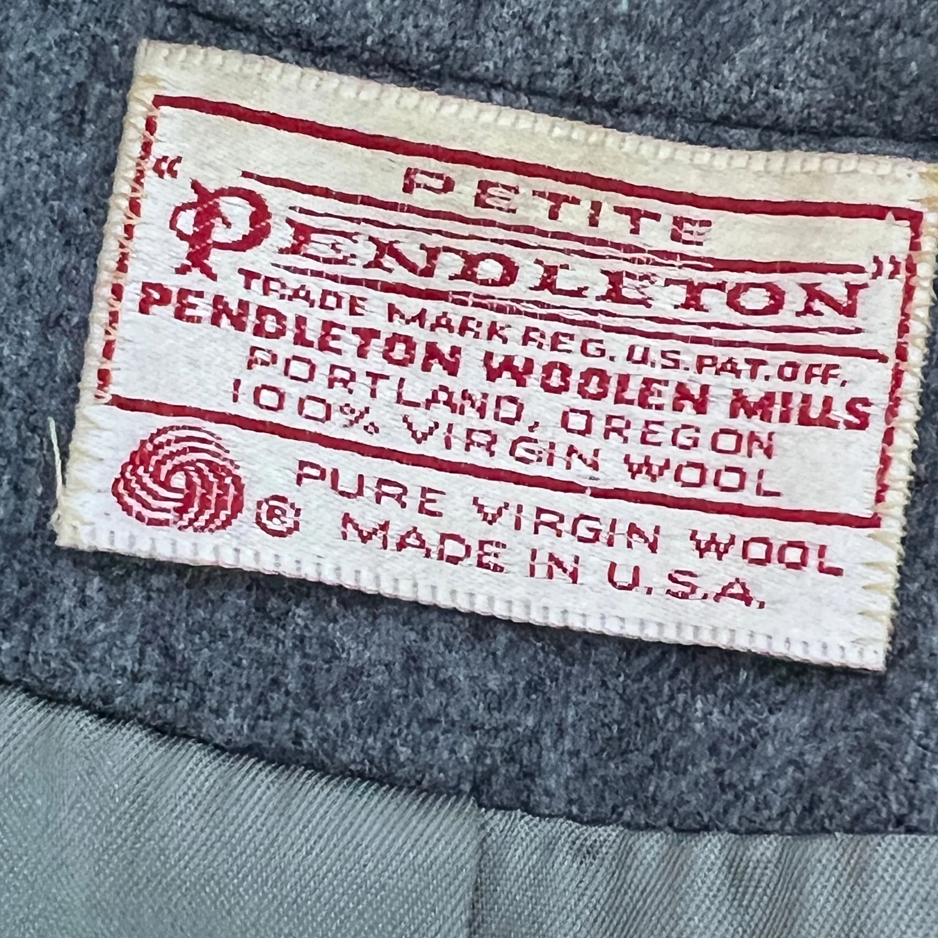 Pendleton Single Breasted Gray Wool Blazer Size 4 Petite