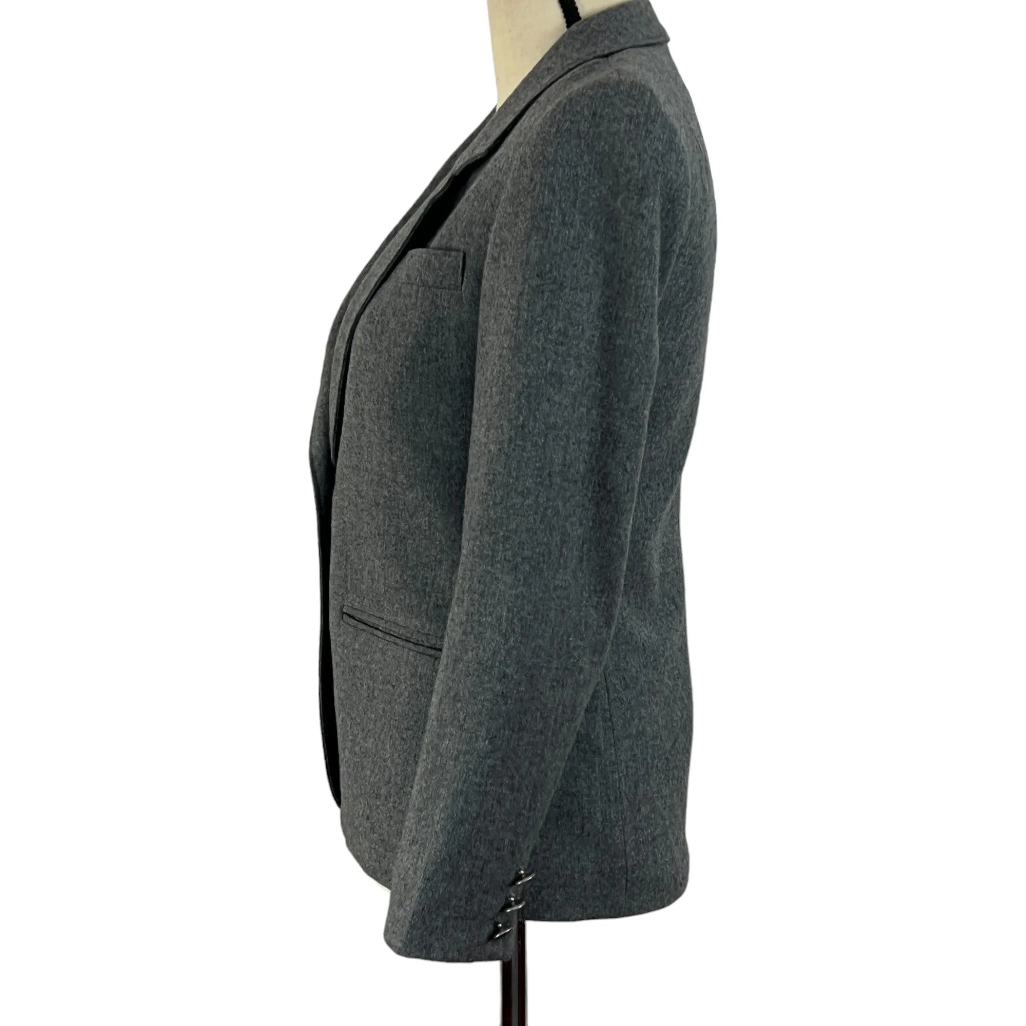 Pendleton Single Breasted Gray Wool Blazer Size 4 Petite