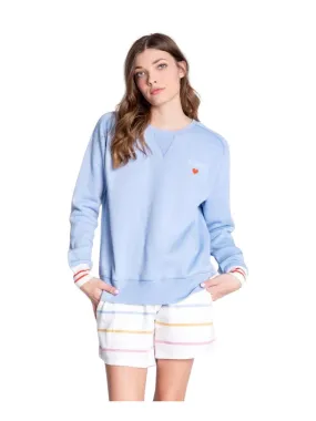 PJ Salvage Happy Days Are Here Long Sleeve Top- Ice Blue