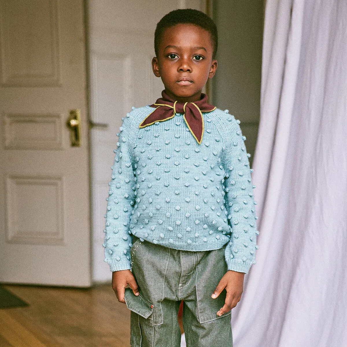 Popcorn Sweater in Yonder by Misha & Puff - Last One In Stock - 8 Years
