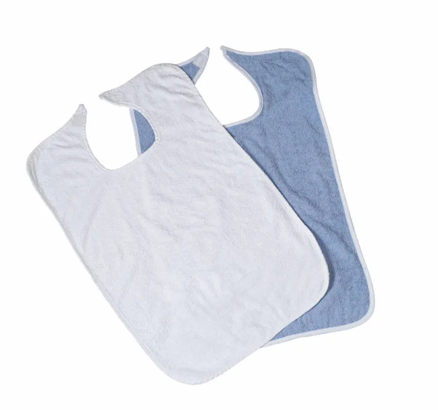 Premium Adult Terry Bib / Clothing Protectors  Snap Or Velcro  (1 DOZEN PER CASE)