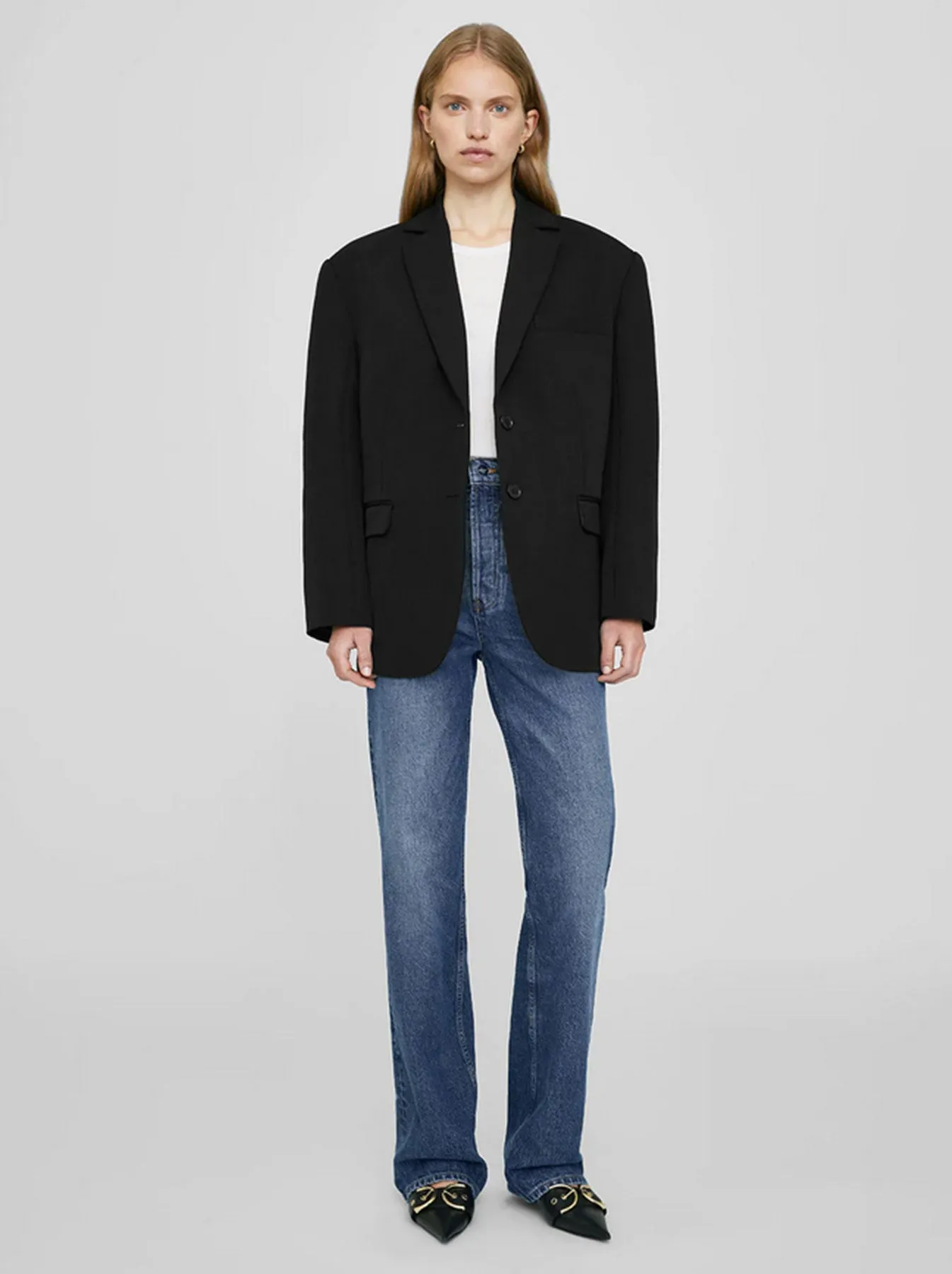 Quinn Wool Blazer - Black