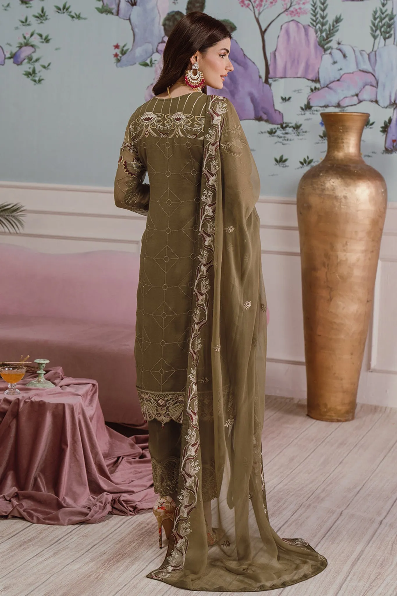 Ramsha Unstitched 3 Piece Chiffon Vol-25 Collection'2024-F-2510