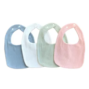 Ribbed Knit Bib with Terry Cloth Backing (7 Colors)