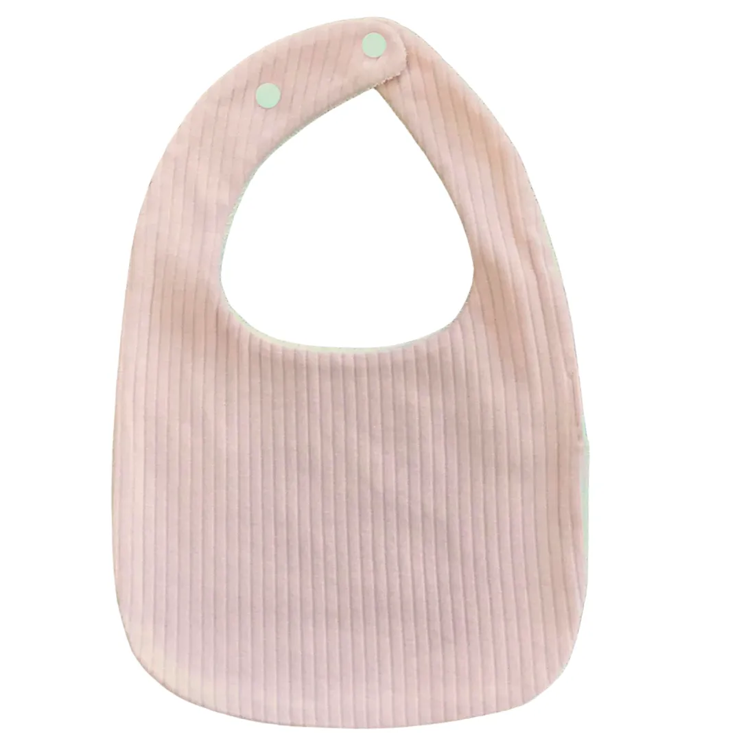 Ribbed Knit Bib with Terry Cloth Backing (7 Colors)