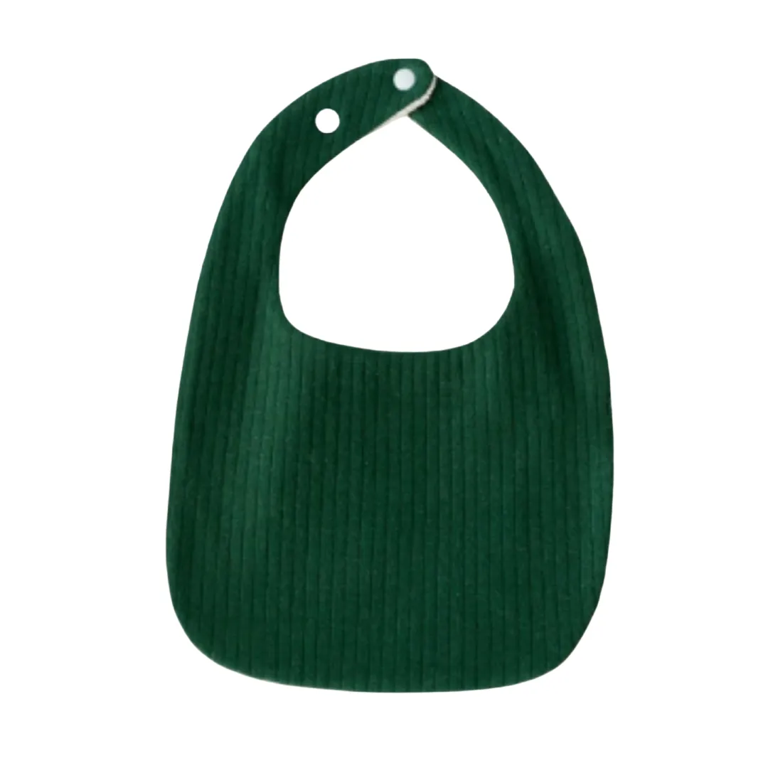 Ribbed Knit Bib with Terry Cloth Backing (7 Colors)