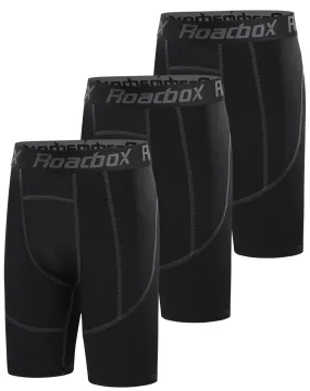 Roadbox Youth Boys Compression Shorts - Spandex Athletic Kids Running Compression Underwear for Basketball Baseball Soccer
