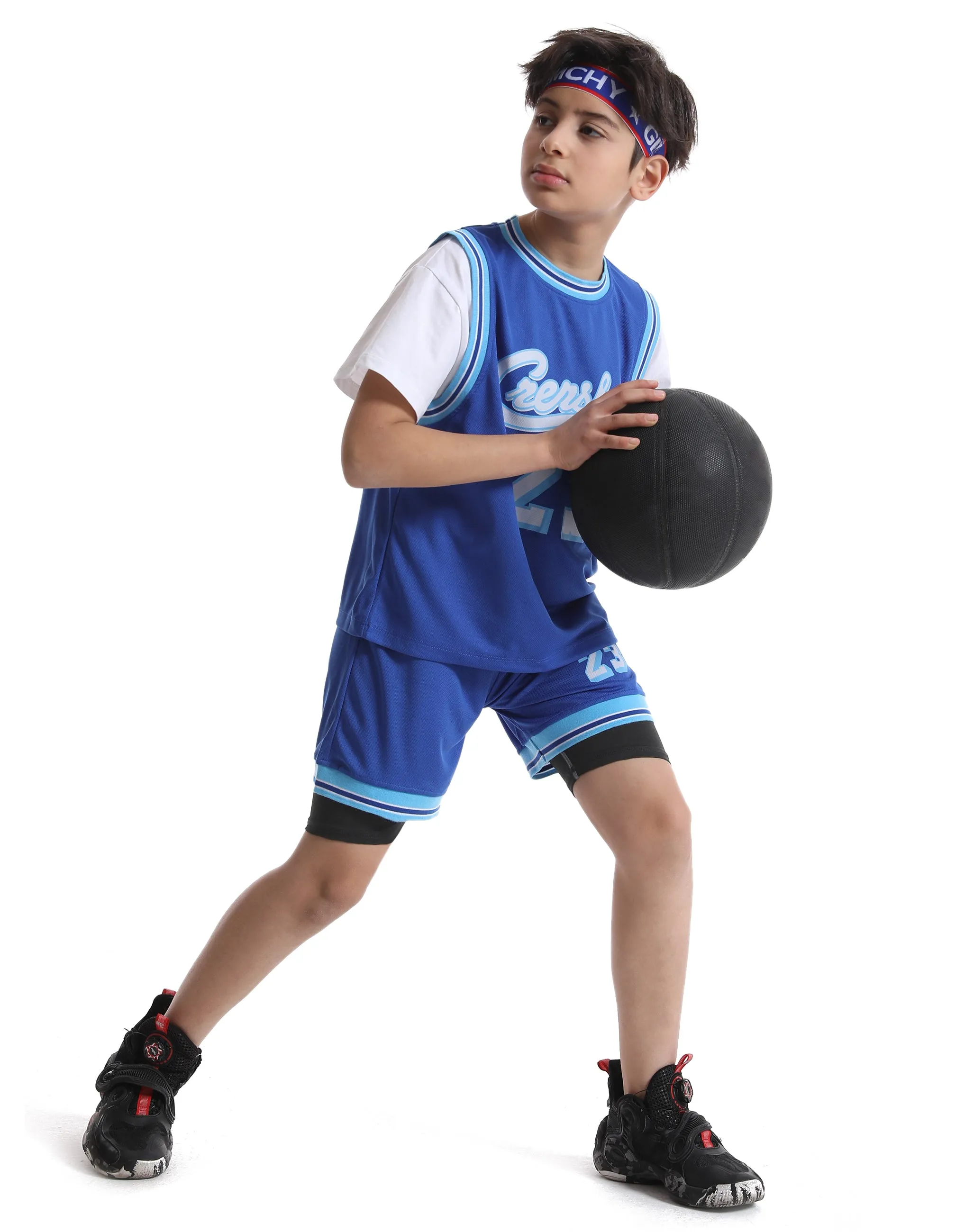 Roadbox Youth Boys Compression Shorts - Spandex Athletic Kids Running Compression Underwear for Basketball Baseball Soccer