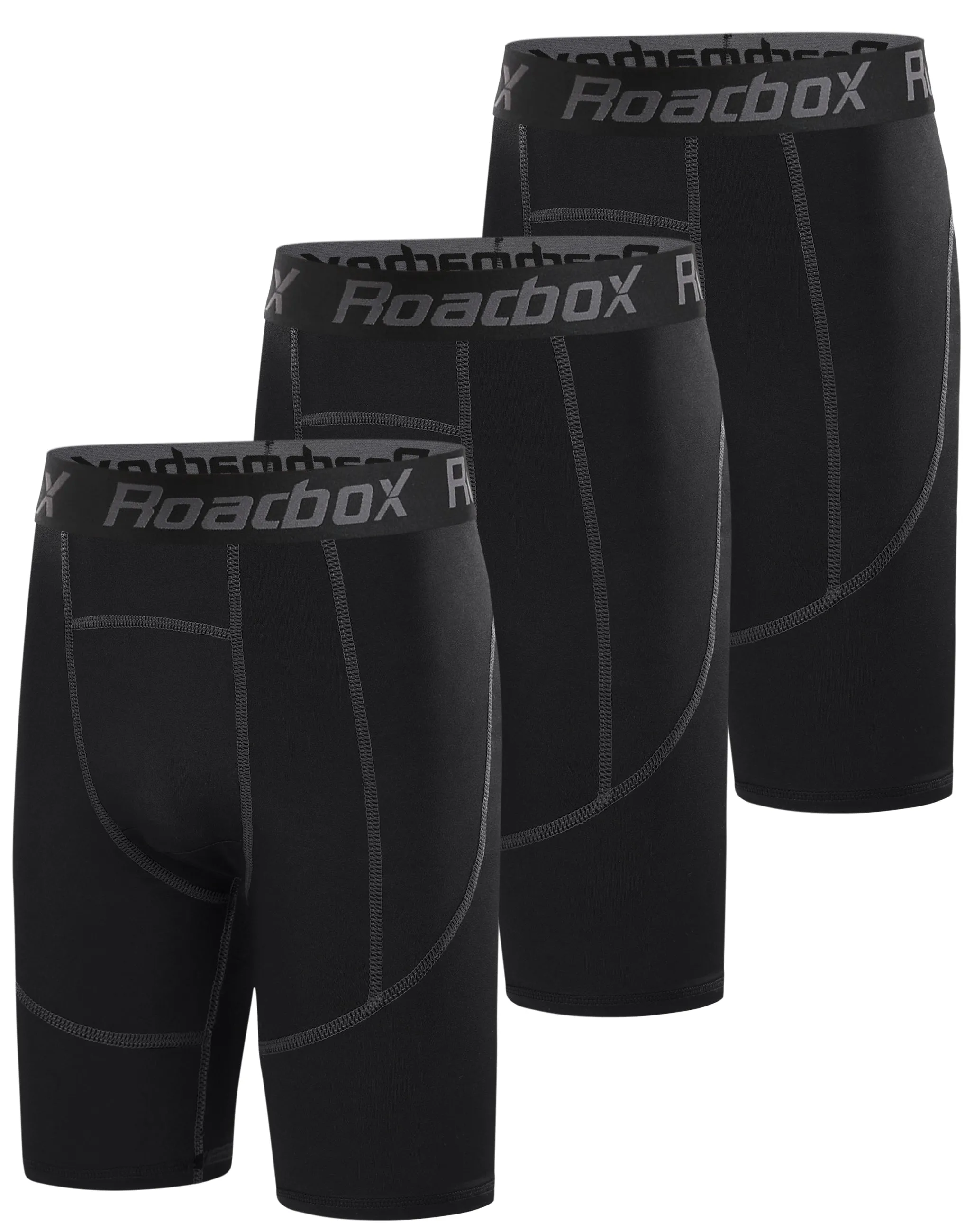 Roadbox Youth Boys Compression Shorts - Spandex Athletic Kids Running Compression Underwear for Basketball Baseball Soccer