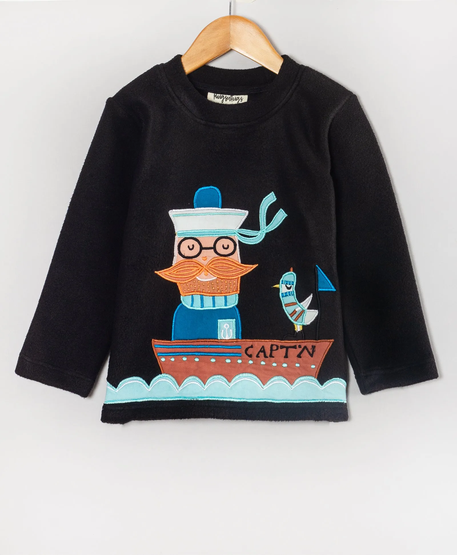 SAILOR PATCHWORK BLACK FLEECE SET