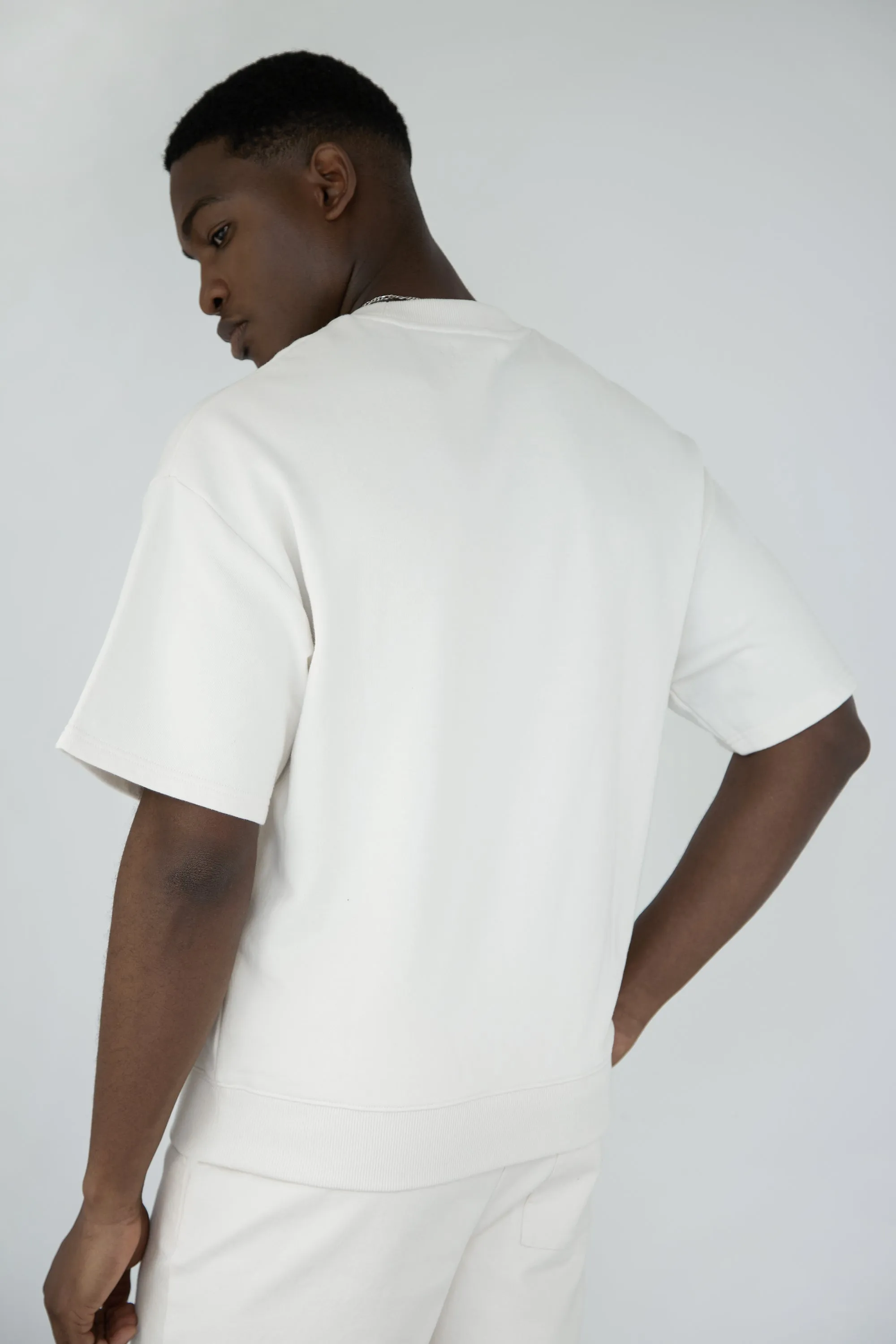 SHORT SLEEVE SWEATSHIRT