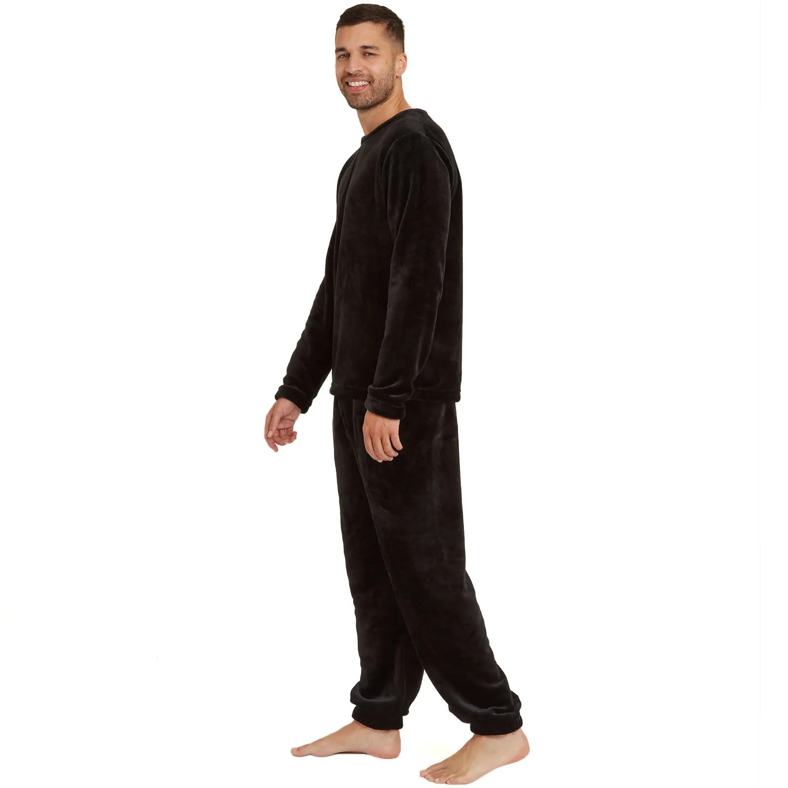 Snuggaroo Mens Soft Fleece Crew Neck Loungewear Set