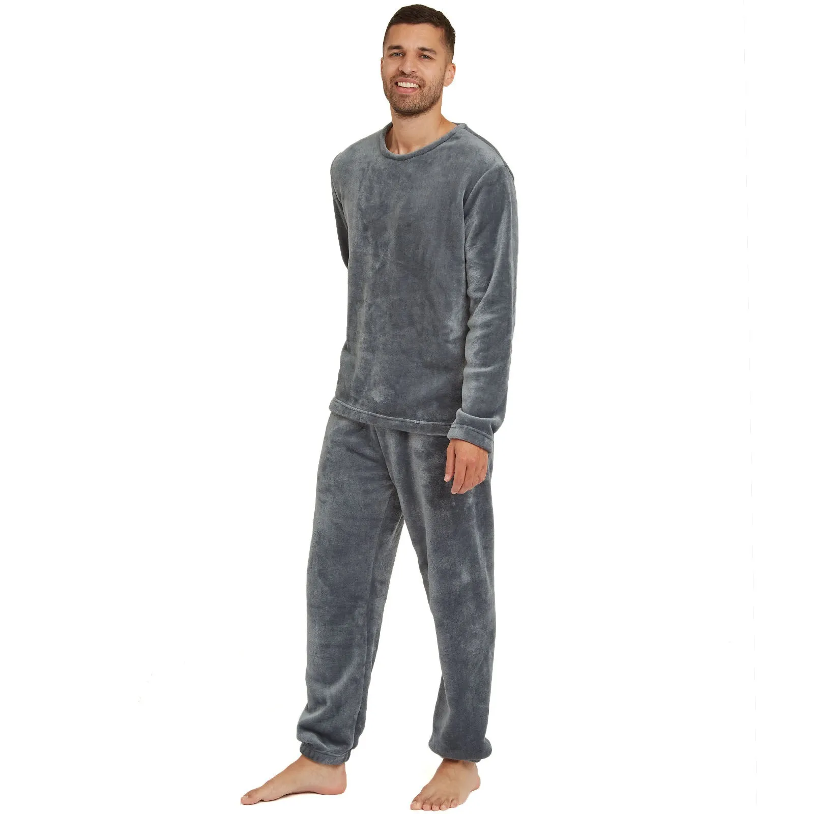 Snuggaroo Mens Soft Fleece Crew Neck Loungewear Set