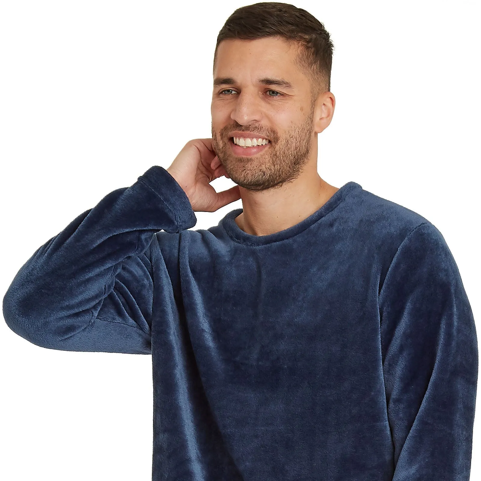 Snuggaroo Mens Soft Fleece Crew Neck Loungewear Set