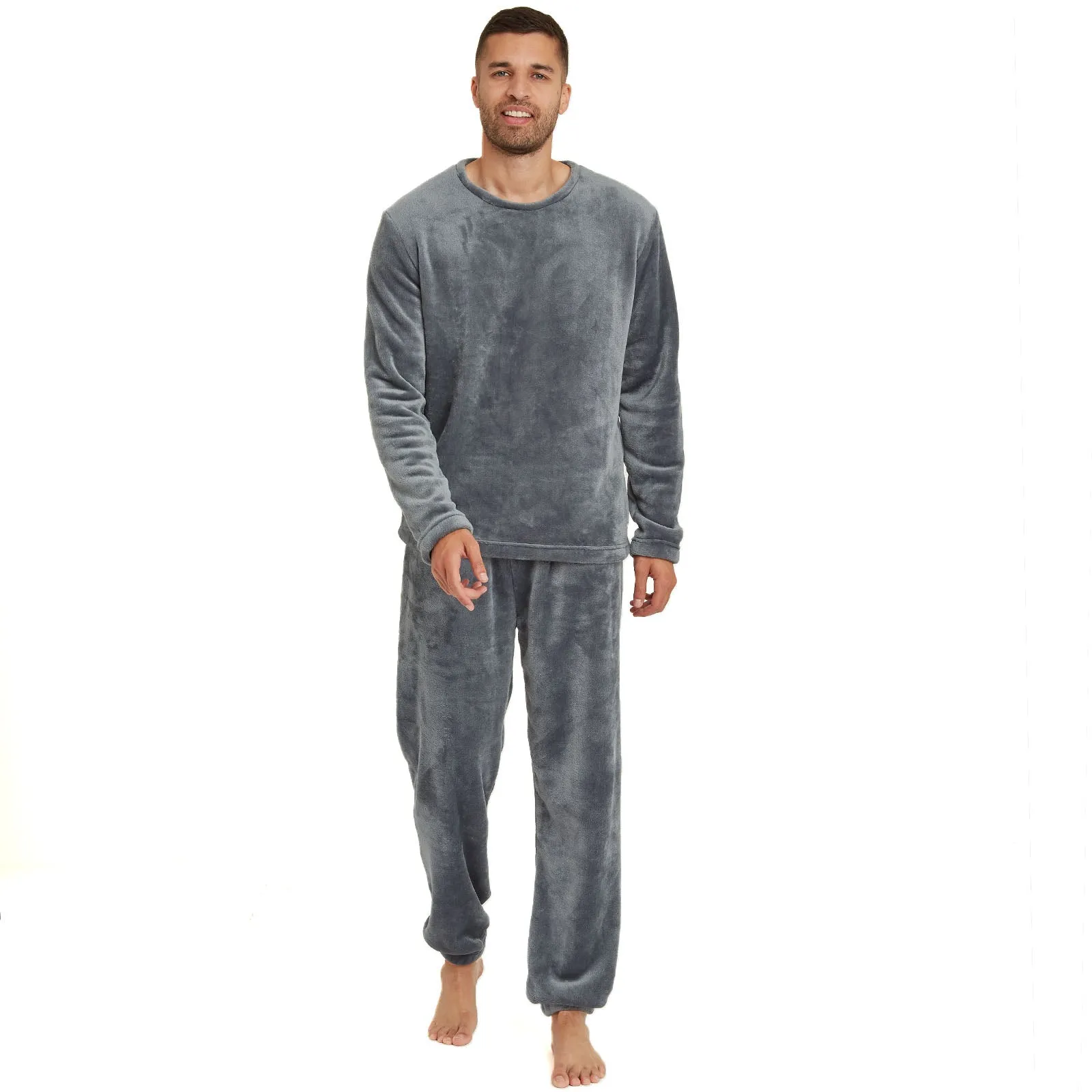 Snuggaroo Mens Soft Fleece Crew Neck Loungewear Set