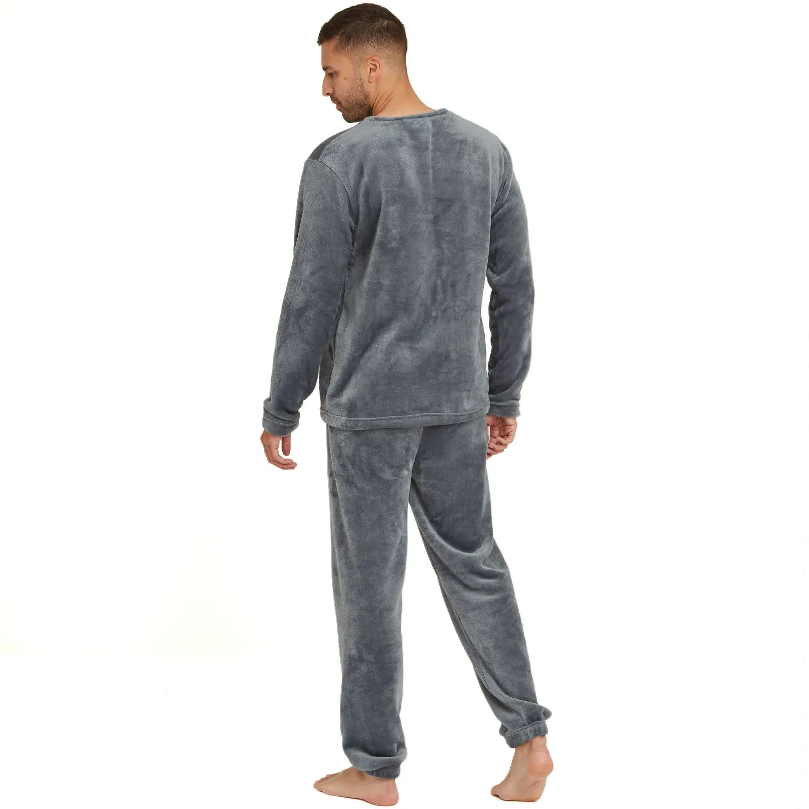 Snuggaroo Mens Soft Fleece Crew Neck Loungewear Set