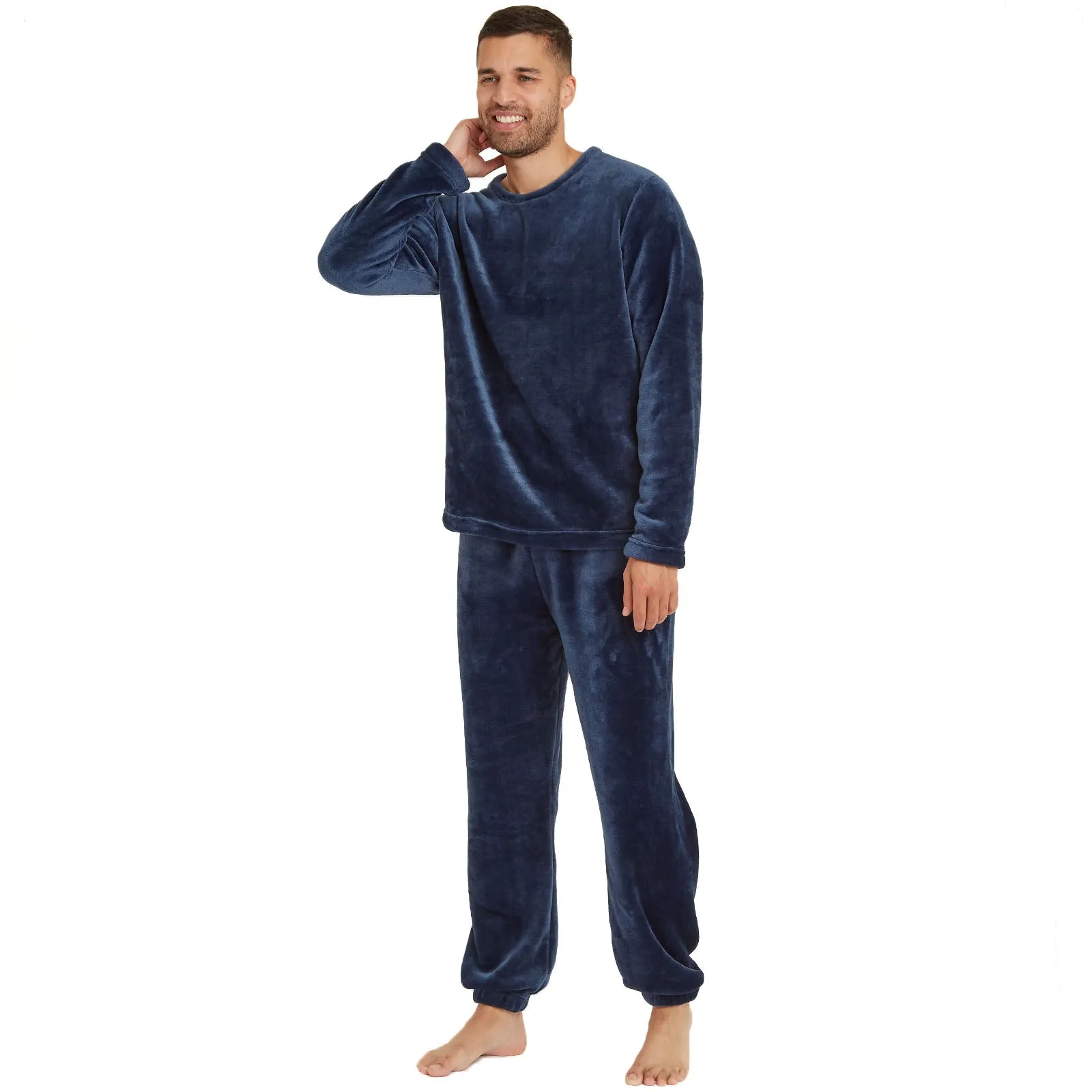 Snuggaroo Mens Soft Fleece Crew Neck Loungewear Set