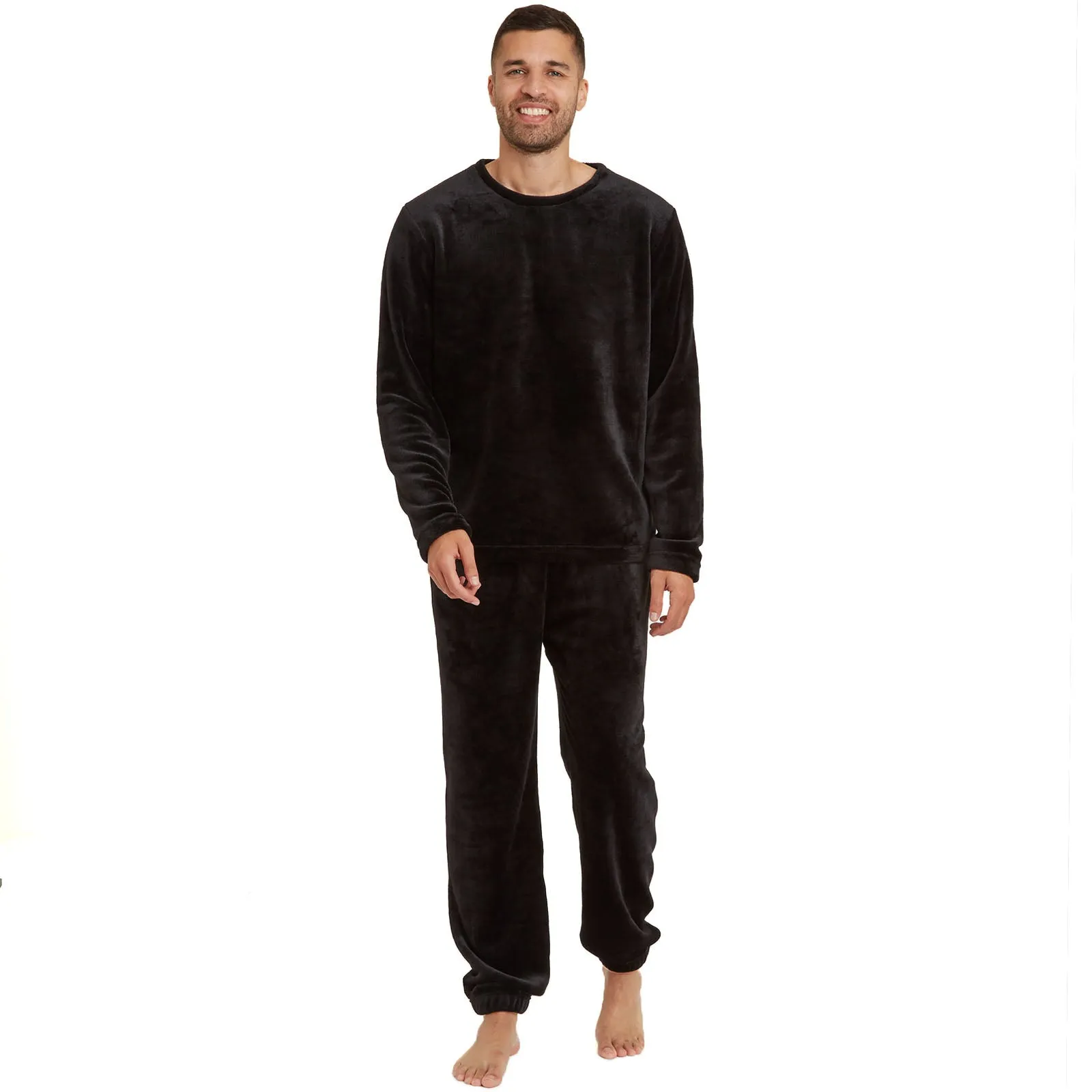 Snuggaroo Mens Soft Fleece Crew Neck Loungewear Set