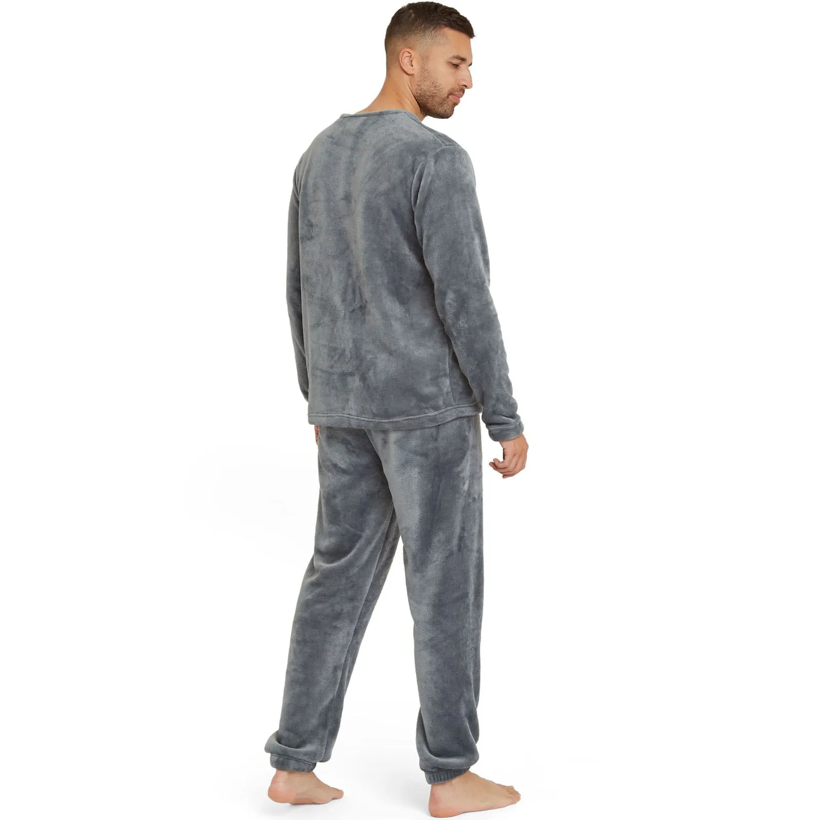 Snuggaroo Mens Soft Fleece Crew Neck Loungewear Set
