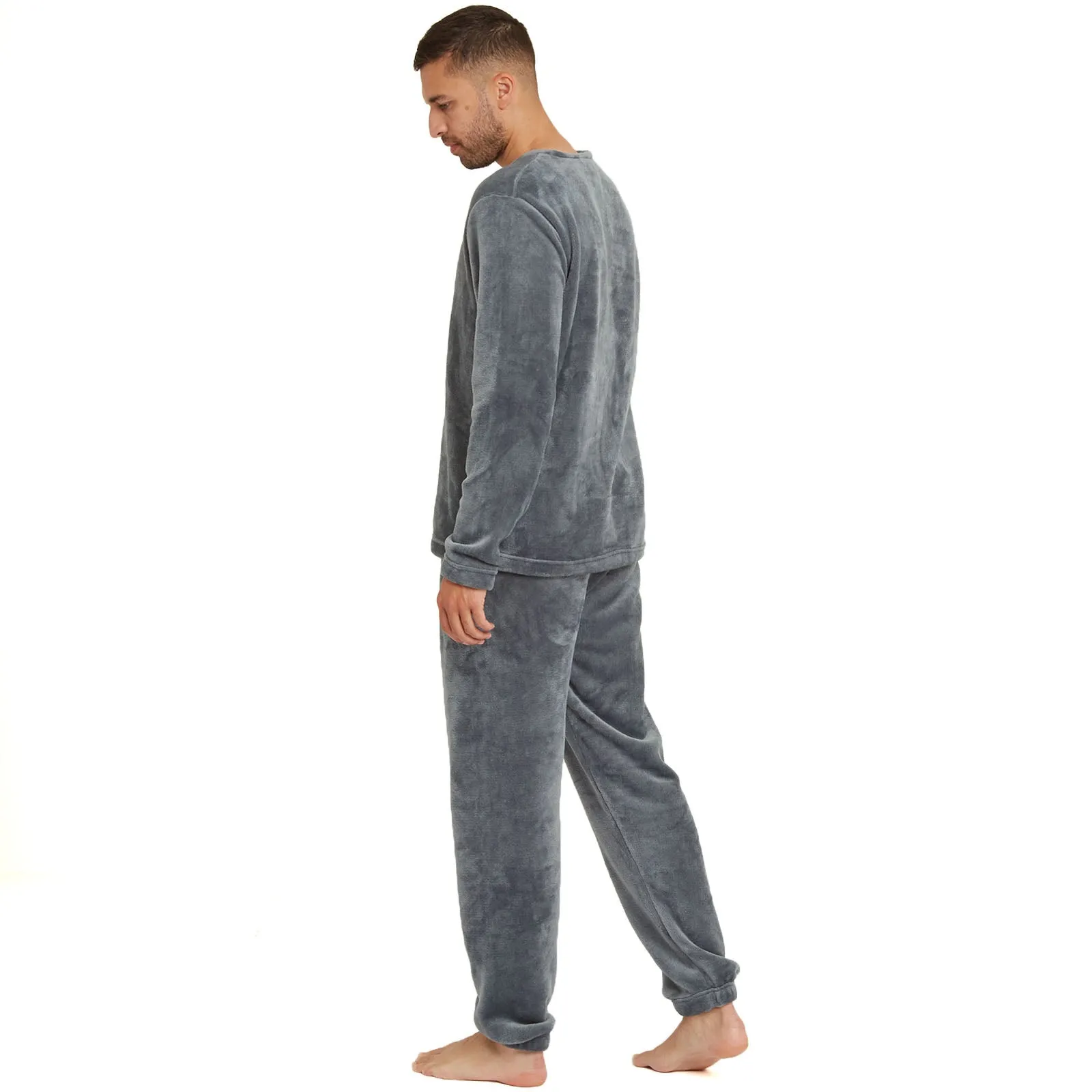 Snuggaroo Mens Soft Fleece Crew Neck Loungewear Set