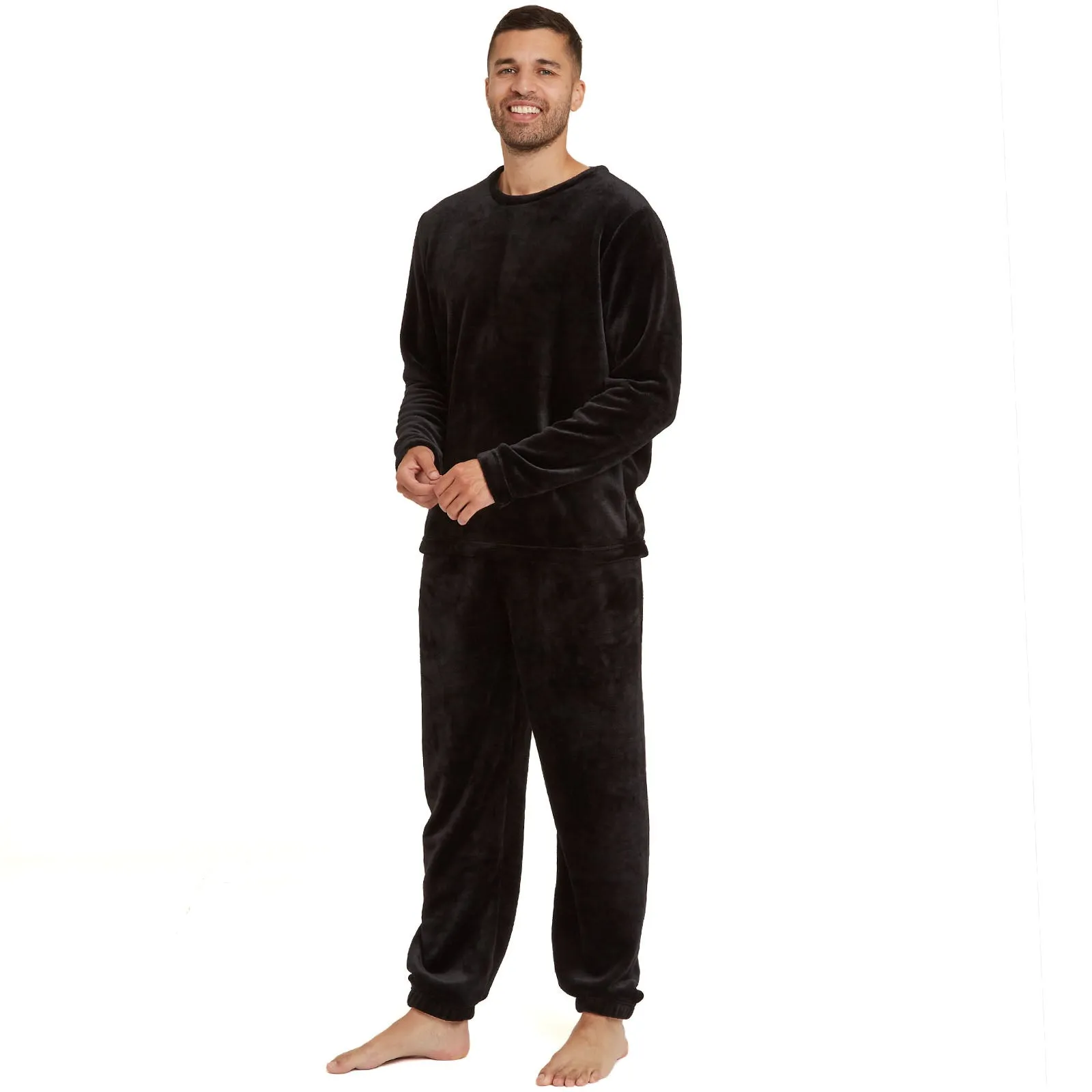 Snuggaroo Mens Soft Fleece Crew Neck Loungewear Set