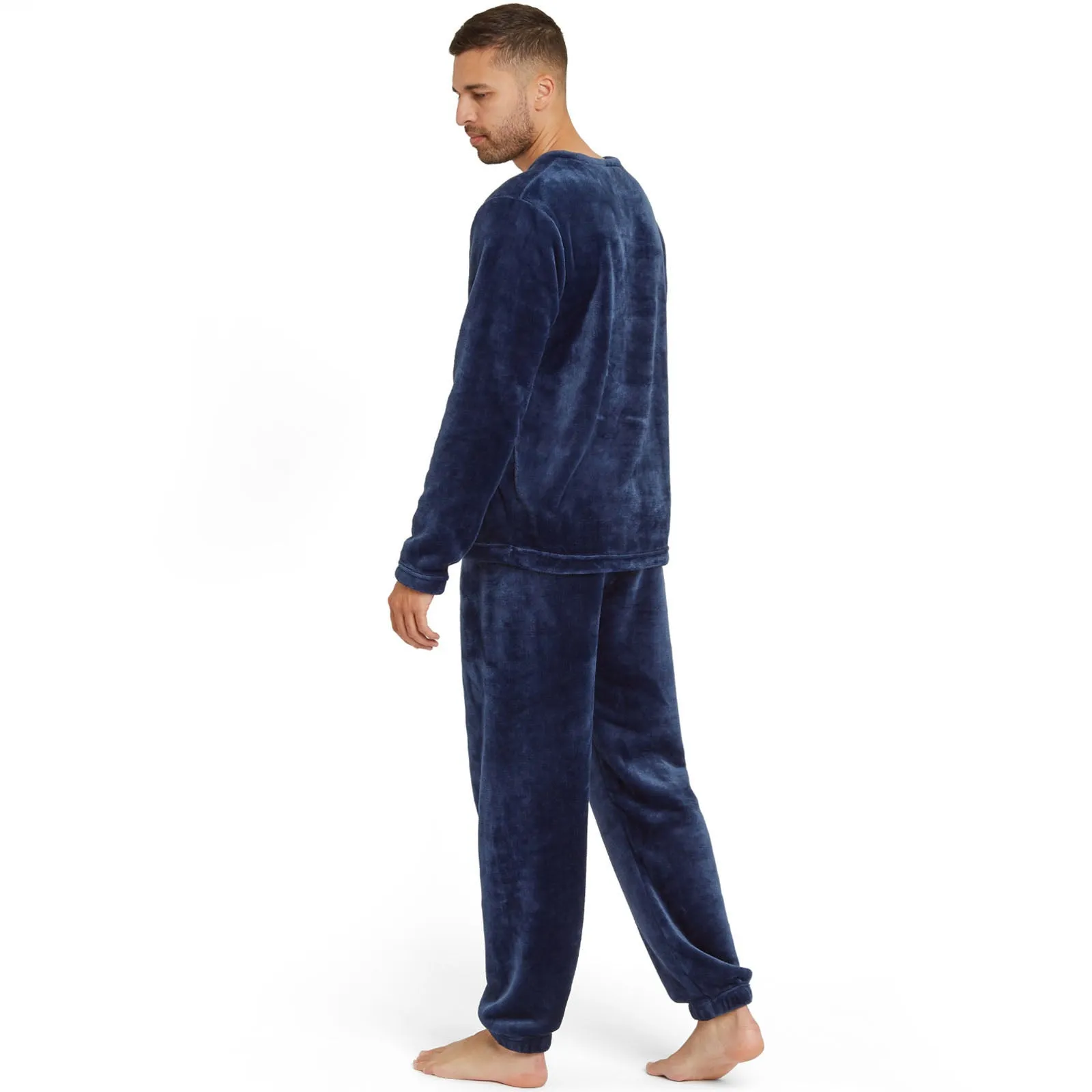 Snuggaroo Mens Soft Fleece Crew Neck Loungewear Set