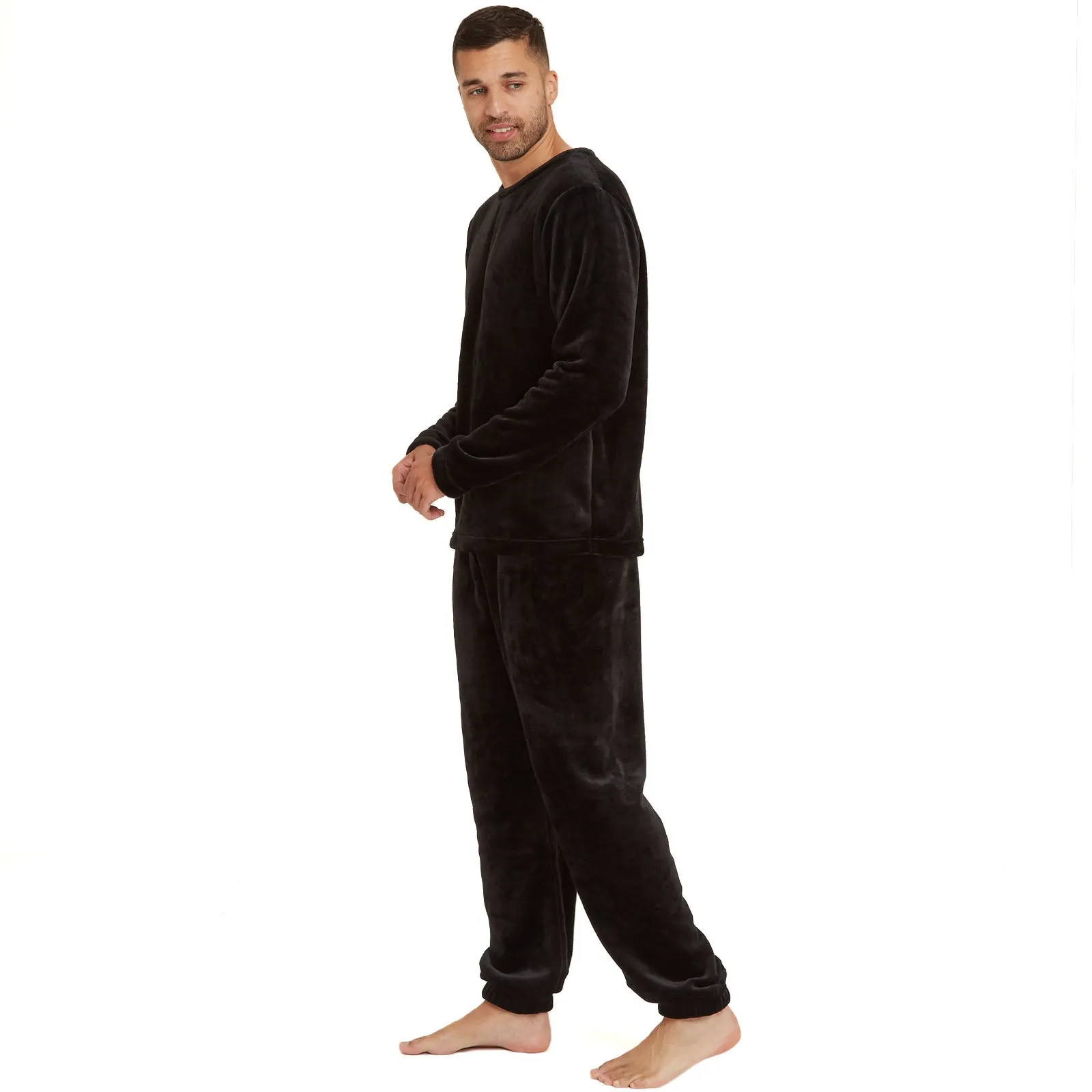 Snuggaroo Mens Soft Fleece Crew Neck Loungewear Set