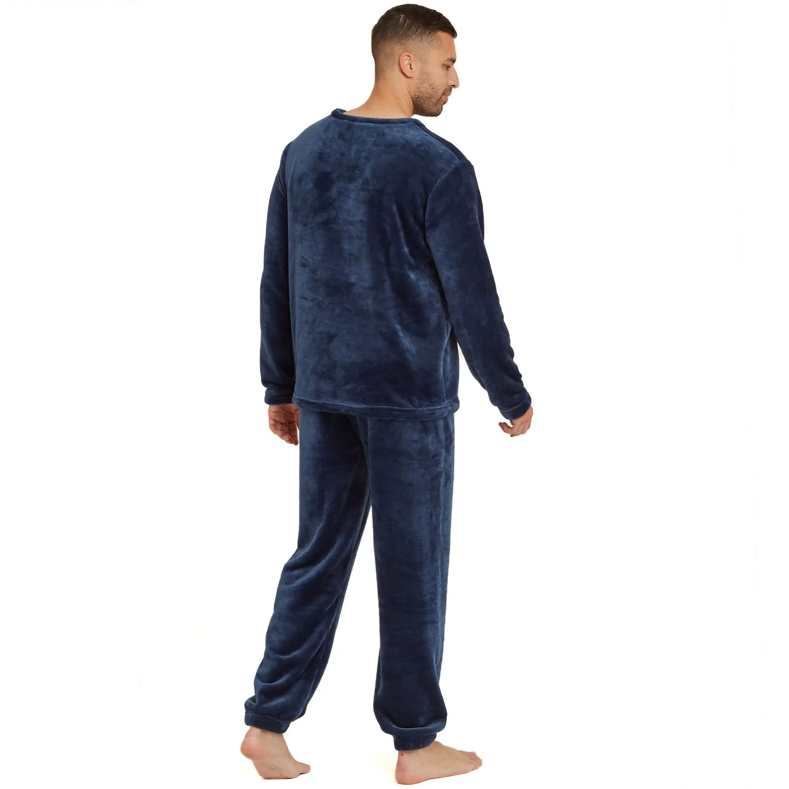Snuggaroo Mens Soft Fleece Crew Neck Loungewear Set