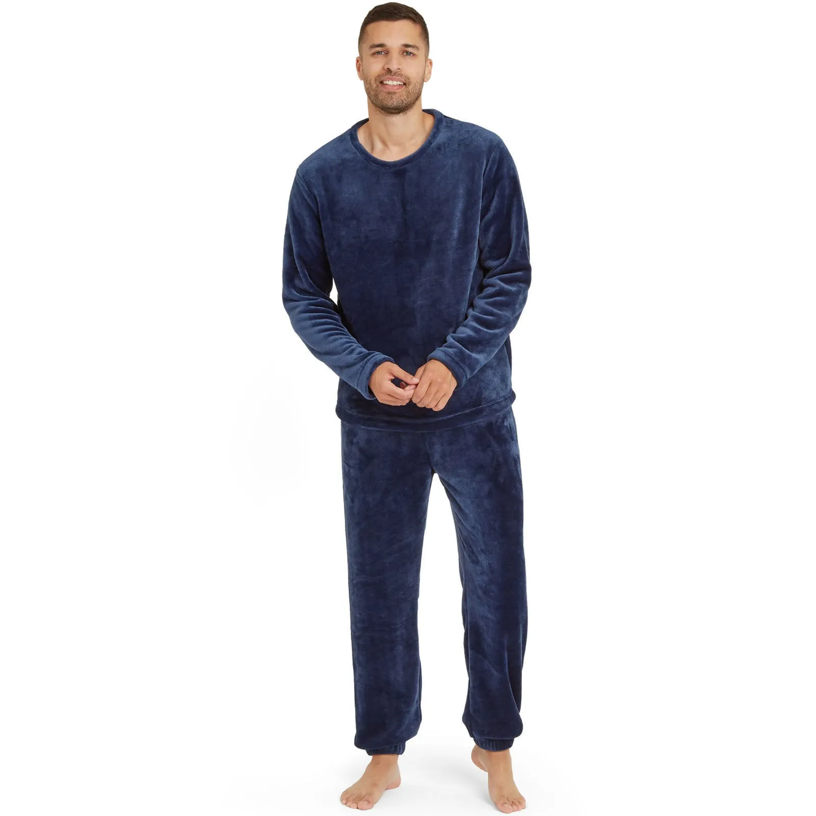 Snuggaroo Mens Soft Fleece Crew Neck Loungewear Set