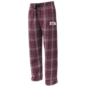 STA Girls Academy Pennant Flannel Lifestyle Pajama Pant Maroon