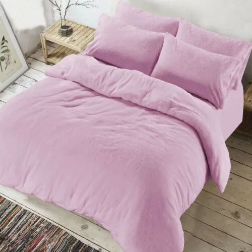 Teddy Bear Fleece Duvet Quilt Set , Super Soft Warm Cozy Bedding Set with Pillow Cases