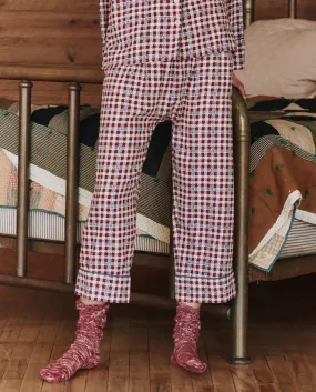 The Pajama Pant. -- Bordeaux Plaid