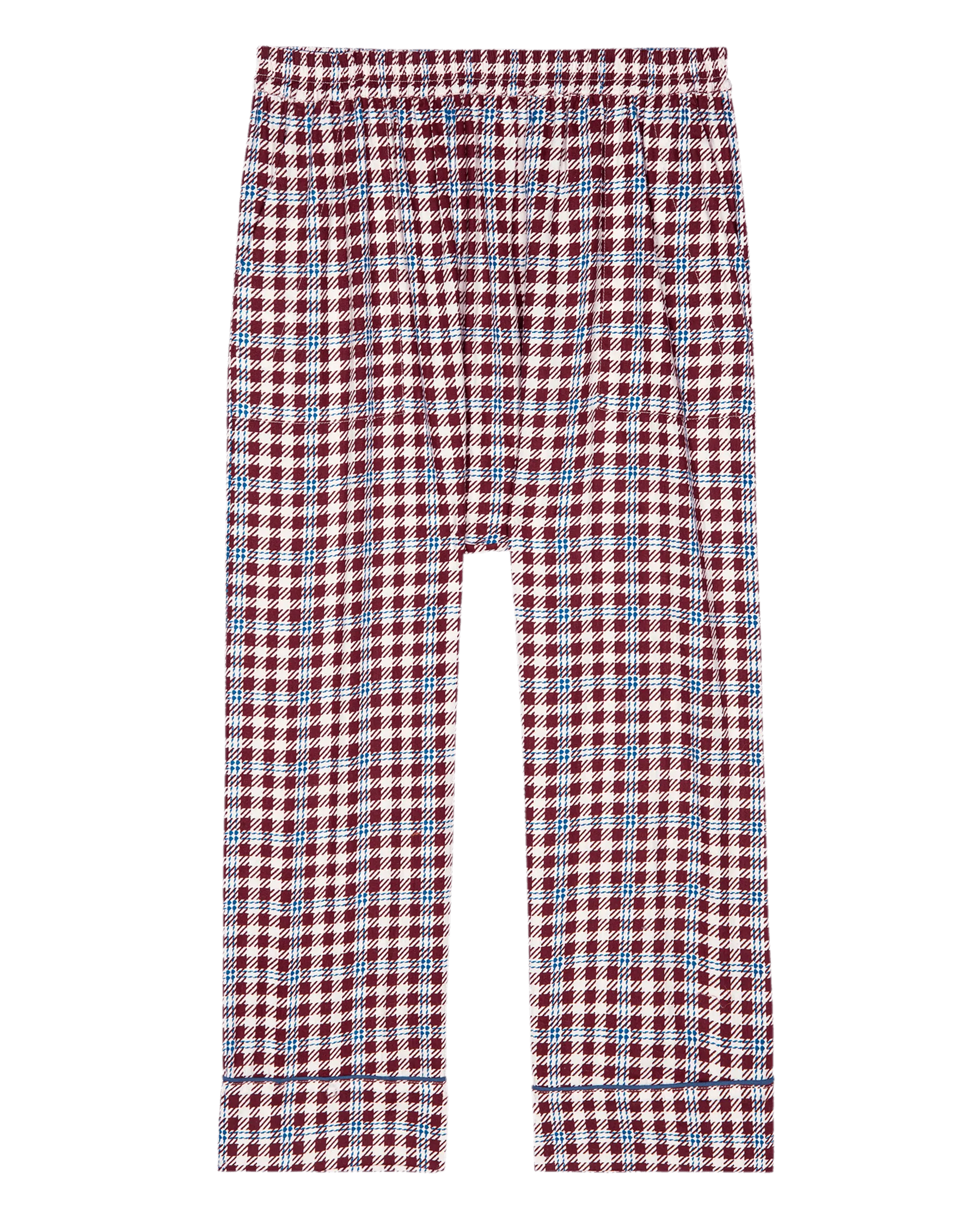 The Pajama Pant. -- Bordeaux Plaid