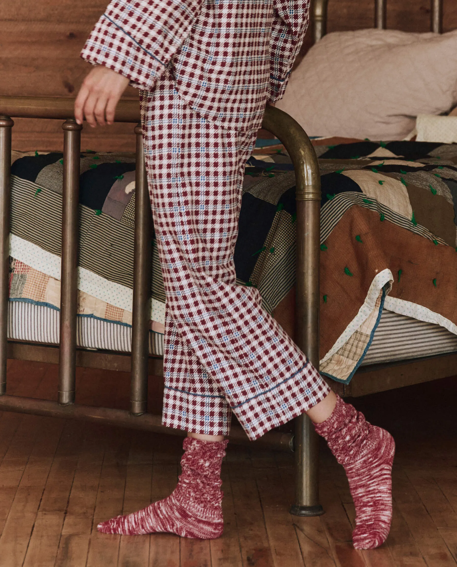The Pajama Pant. -- Bordeaux Plaid