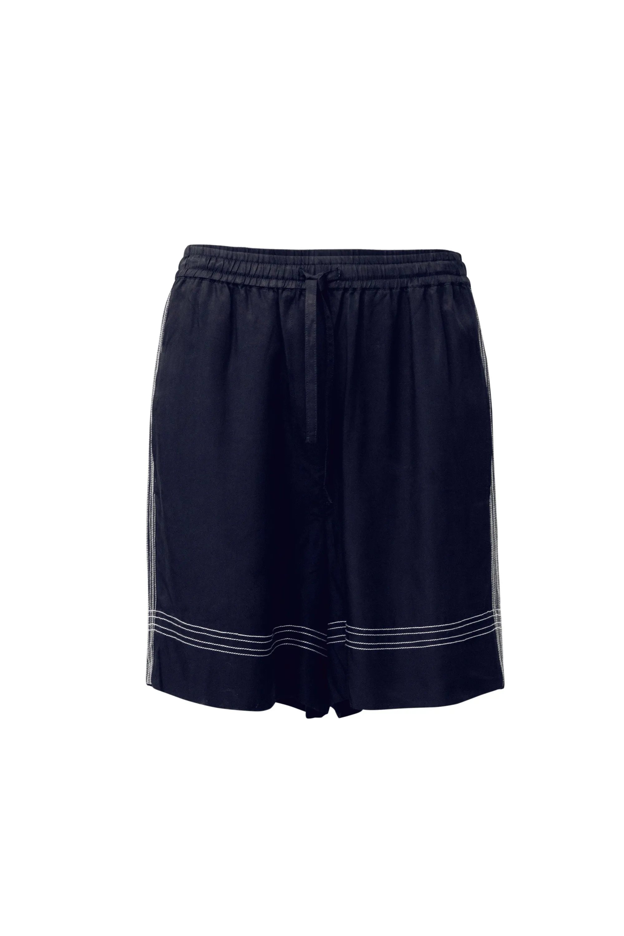 Twill Viscose Drawstring Short Alsace Sea