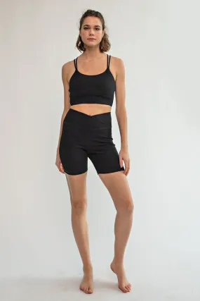 V Waist Biker Shorts