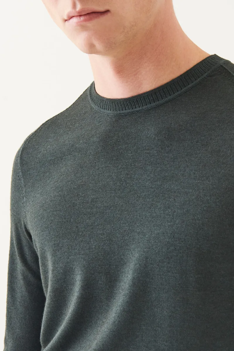 Vintage Wash Ribbed Hem Crewneck