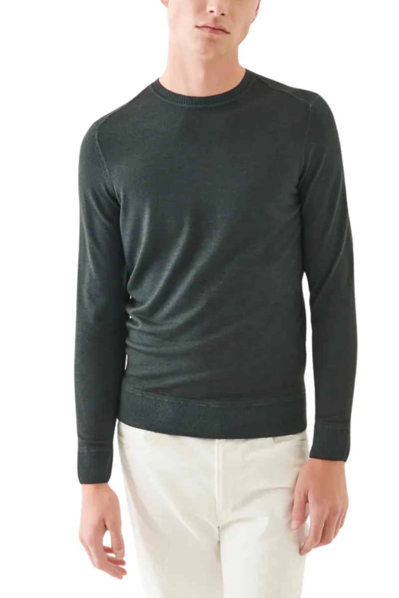 Vintage Wash Ribbed Hem Crewneck