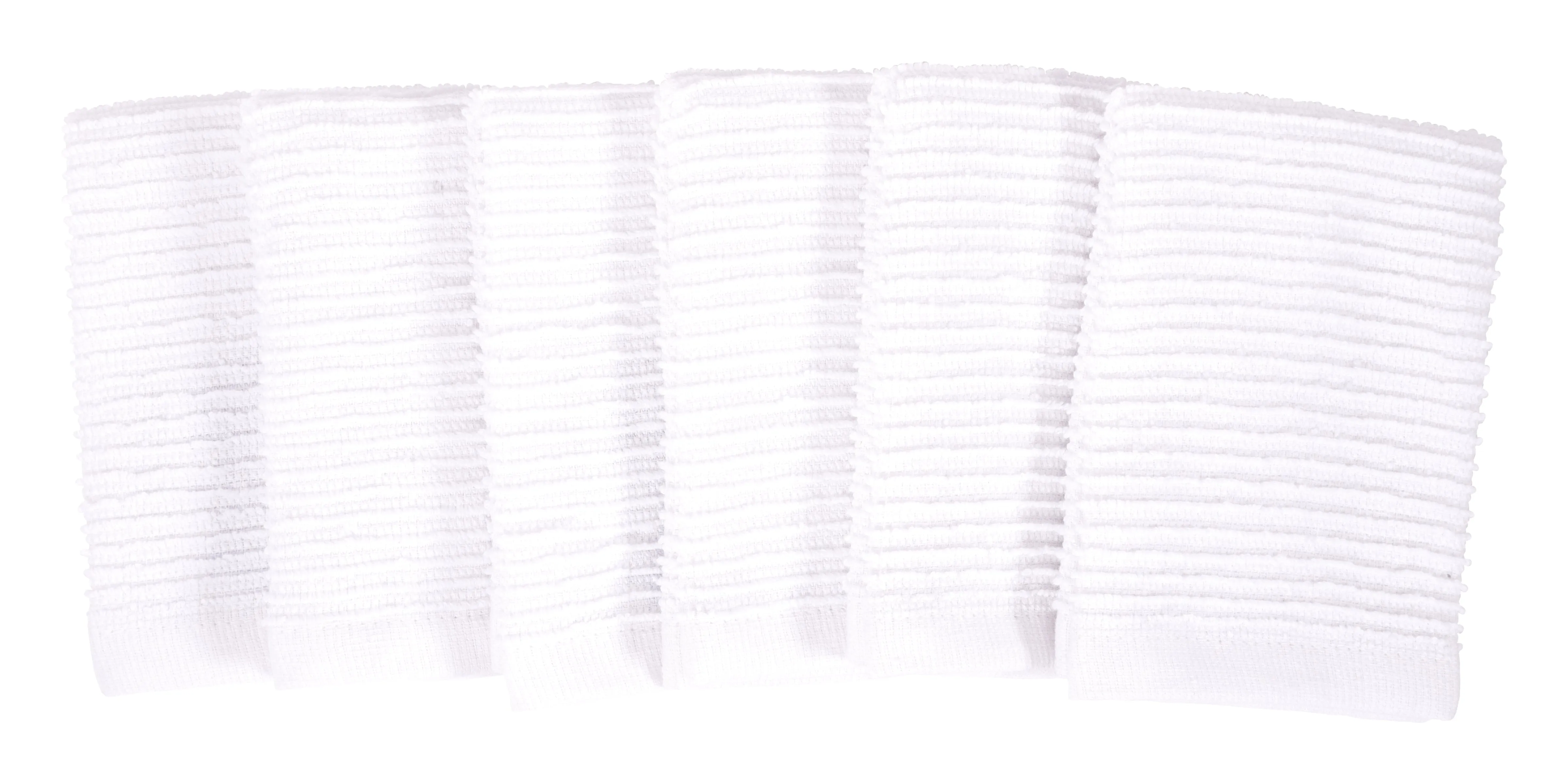 Wave Terry Dish Cloth Set Of 6 - 12" x 12"
