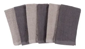 Wave Terry Dish Cloth Set Of 6 - 12" x 12"