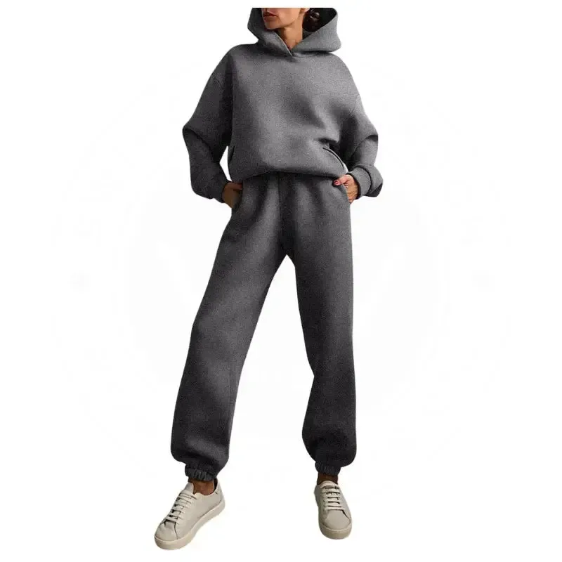 Women Tracksuit Fleece Set | Top Bottom Tracksuits